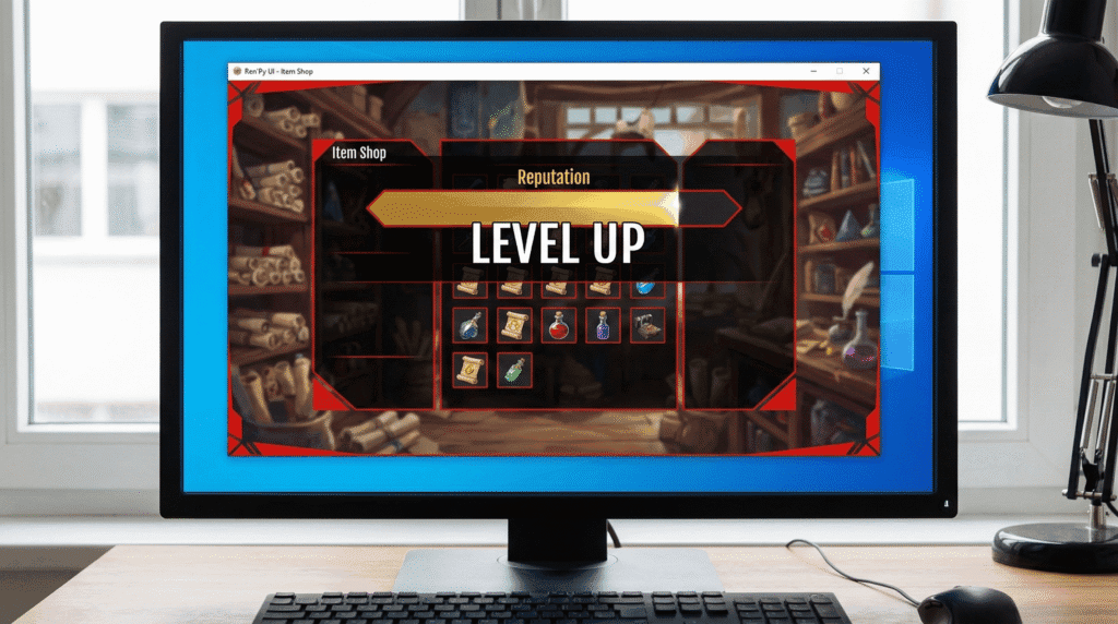 Book 2 (Fire) Walkthrough: Azula & The Shop Mini-Game 2 PC screenshot showing the shop reputation bar increasing in Four Elements Trainer.