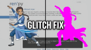 Comparison of normal game graphics versus the pink screen glitch on Android.